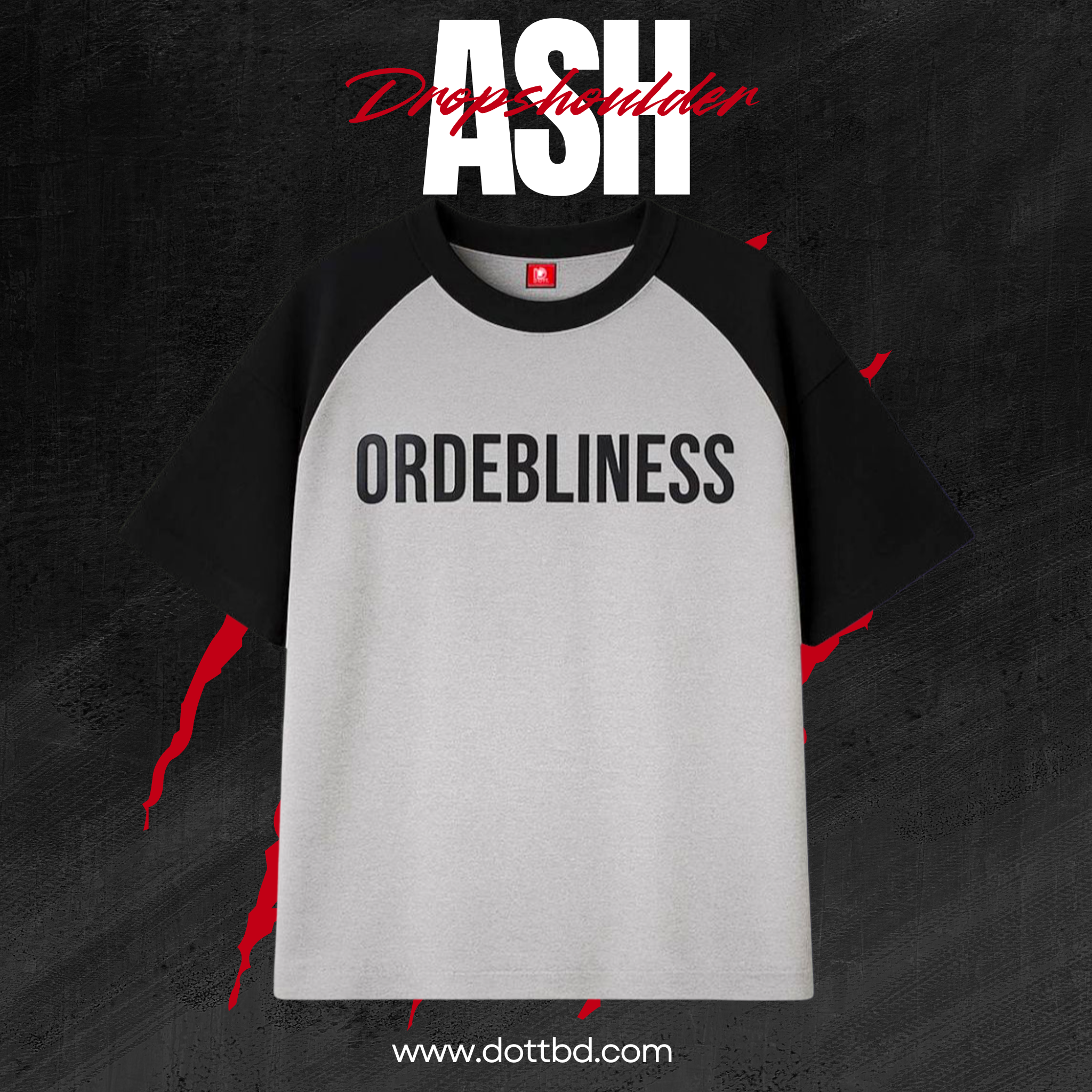 3 Piece Combo – Ash, Black & White Dropshoulder - Image 2